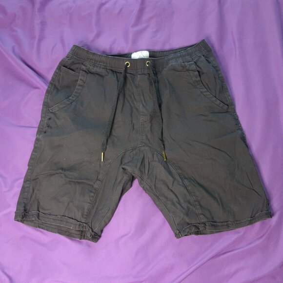 Kuwallatee Men's KUL-S1634 Design in Canada Black Chino Shorts Size M - Picture 1 of 14